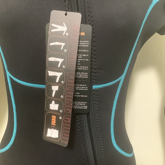 Hevto NWT black/ turquoise full wetsuit size M wetness & temperature guide - Picture 4 of 14